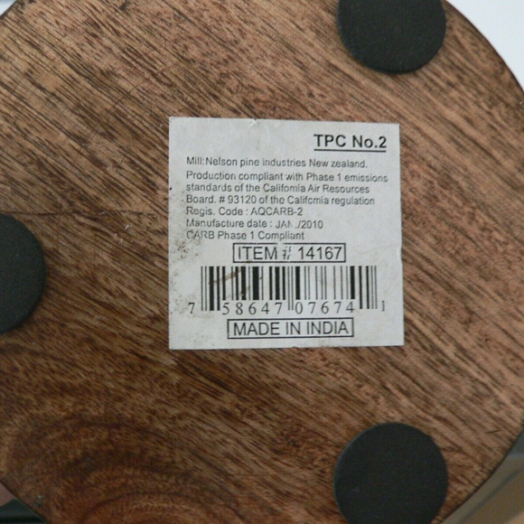 Anthropologie Carved Leaf Wood Candle Holder Made in New Zealand - Picture 6 of 6